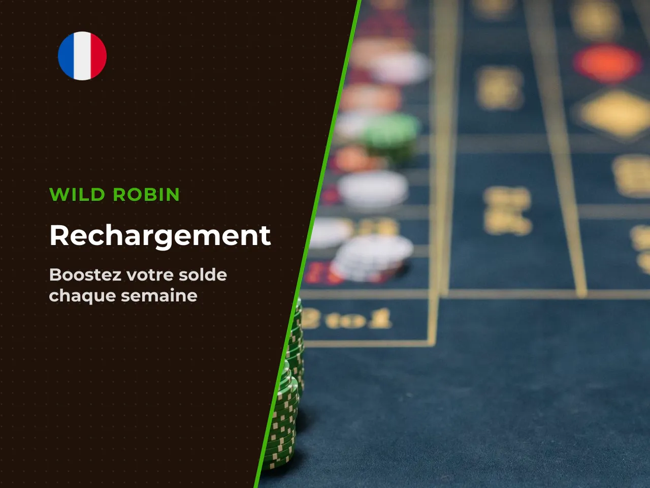Bonus de recharge et cashback disponibles